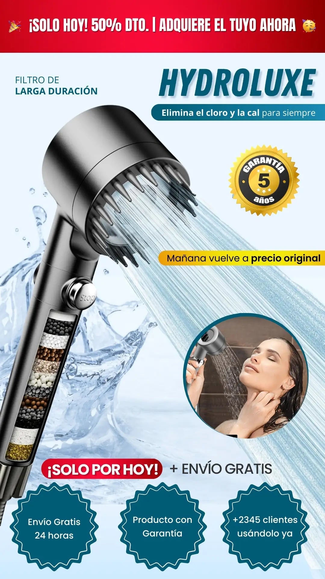 El cabezal de ducha más buscado y tendencia en España